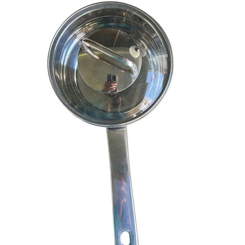 Ecolution Stainless Steel 1 Qt Saucepan With Glass Lid & Pour Spouts Pots & Pans